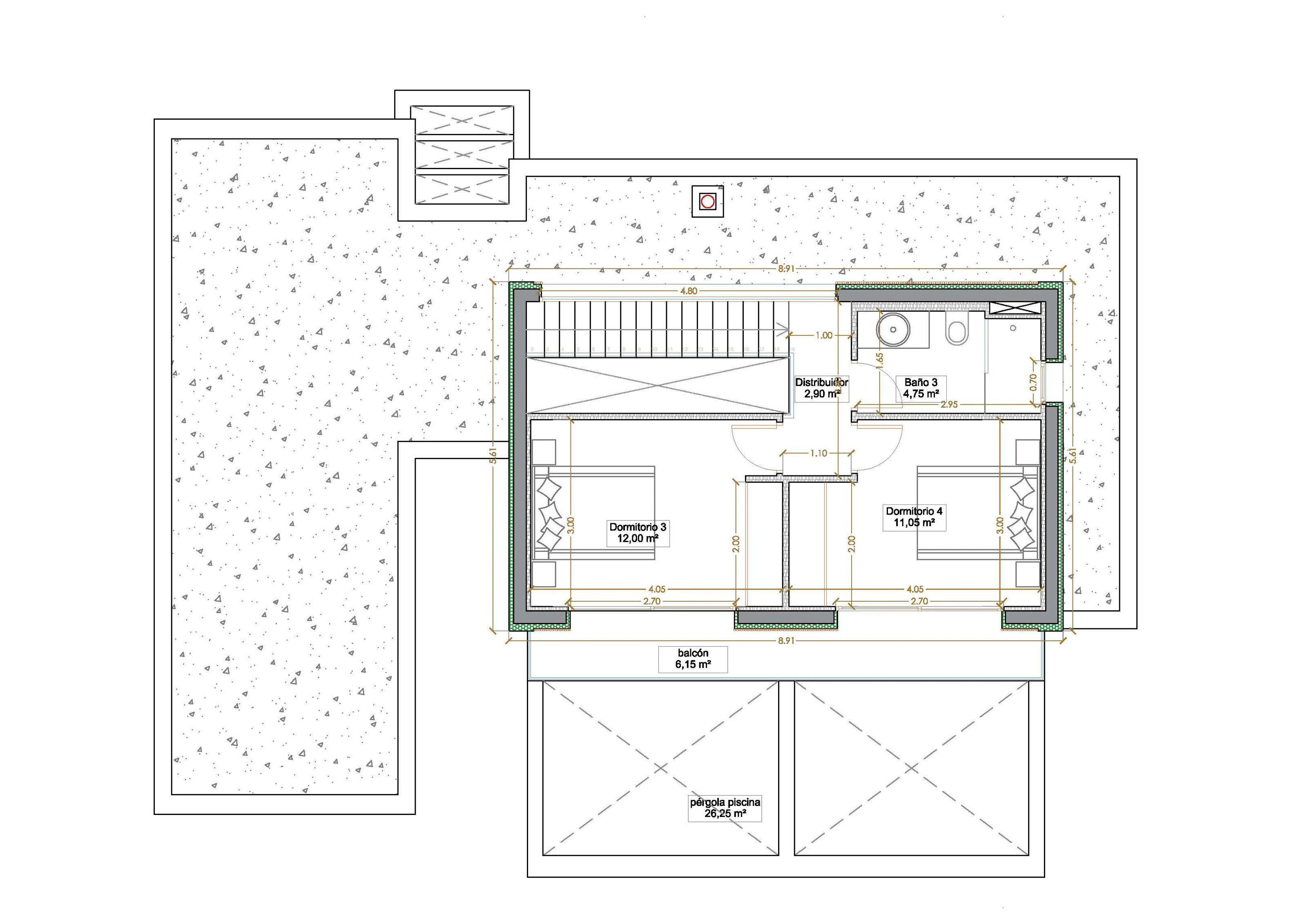 Proyecto de obra moderna en venta en Dénia
