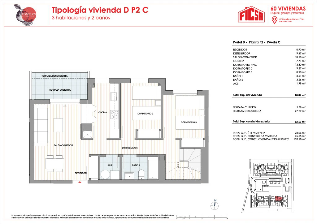 Atico de 3 habitaciones de obra nueva en Dénia.