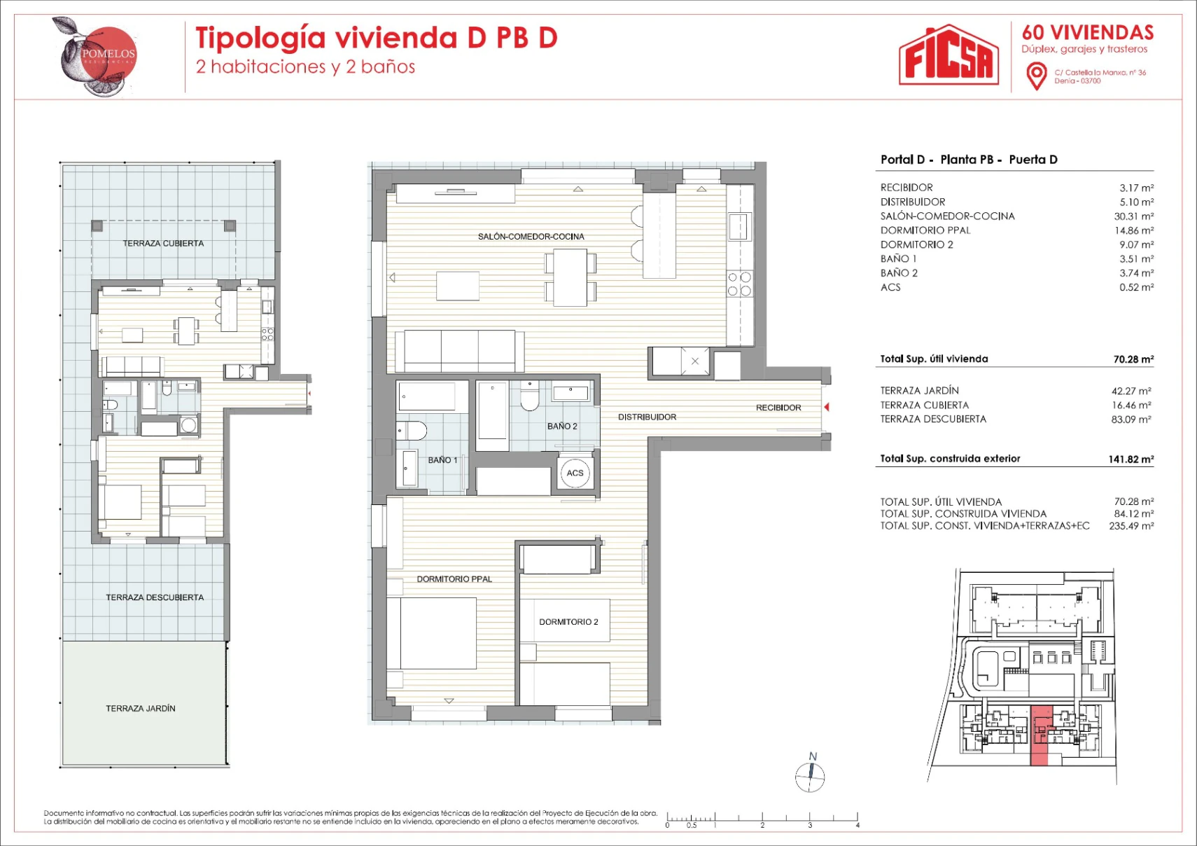 Apartamento bajo pasante en Residencial Los Pomelos.