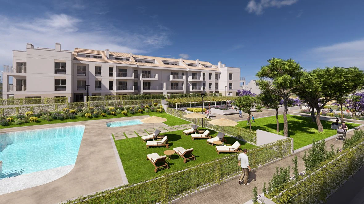 Apartamento de 2 dormitorios en Residencial Los Pomelos.