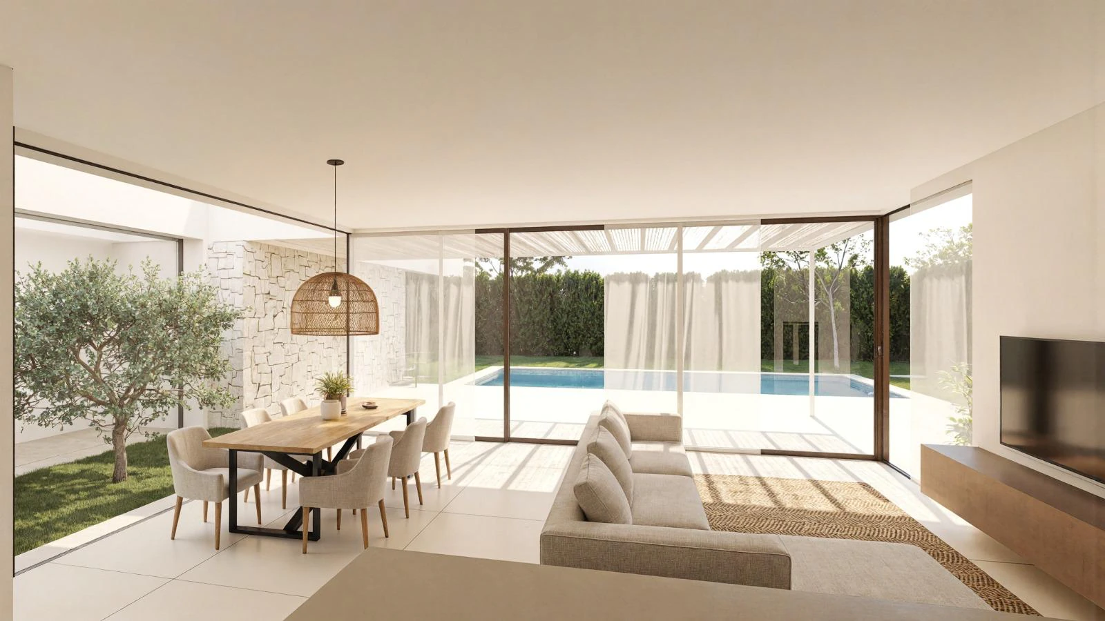 Villa de obra nueva a un paso de la ciudad.