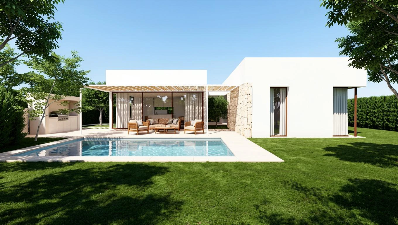 Villa de obra nueva a un paso de la ciudad.