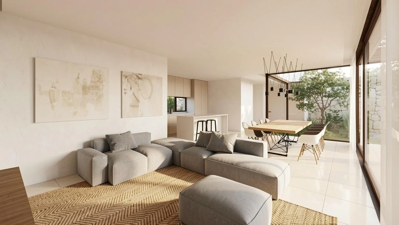 Villa de obra nueva a un paso de la ciudad.