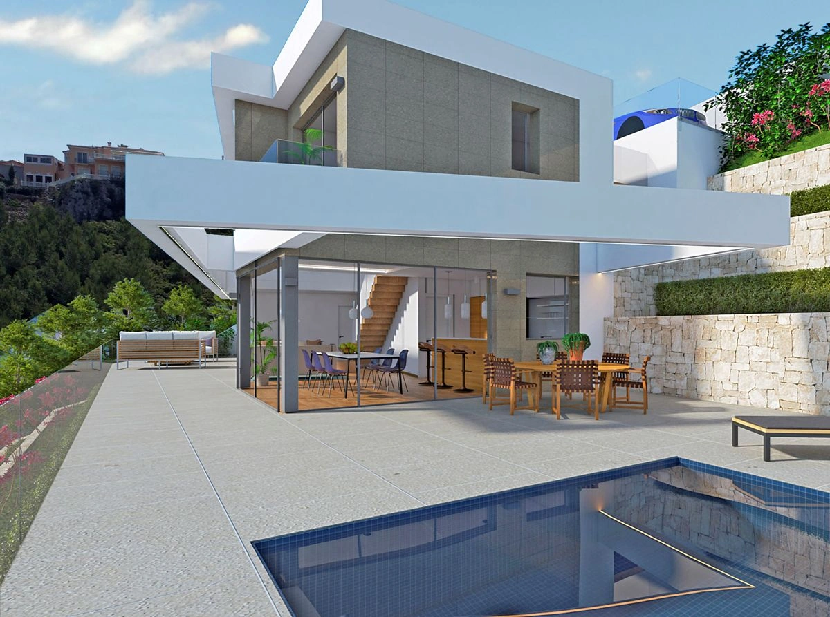 4507 - Villa de nueva construcción con vistas al mar a la Venta en Denia