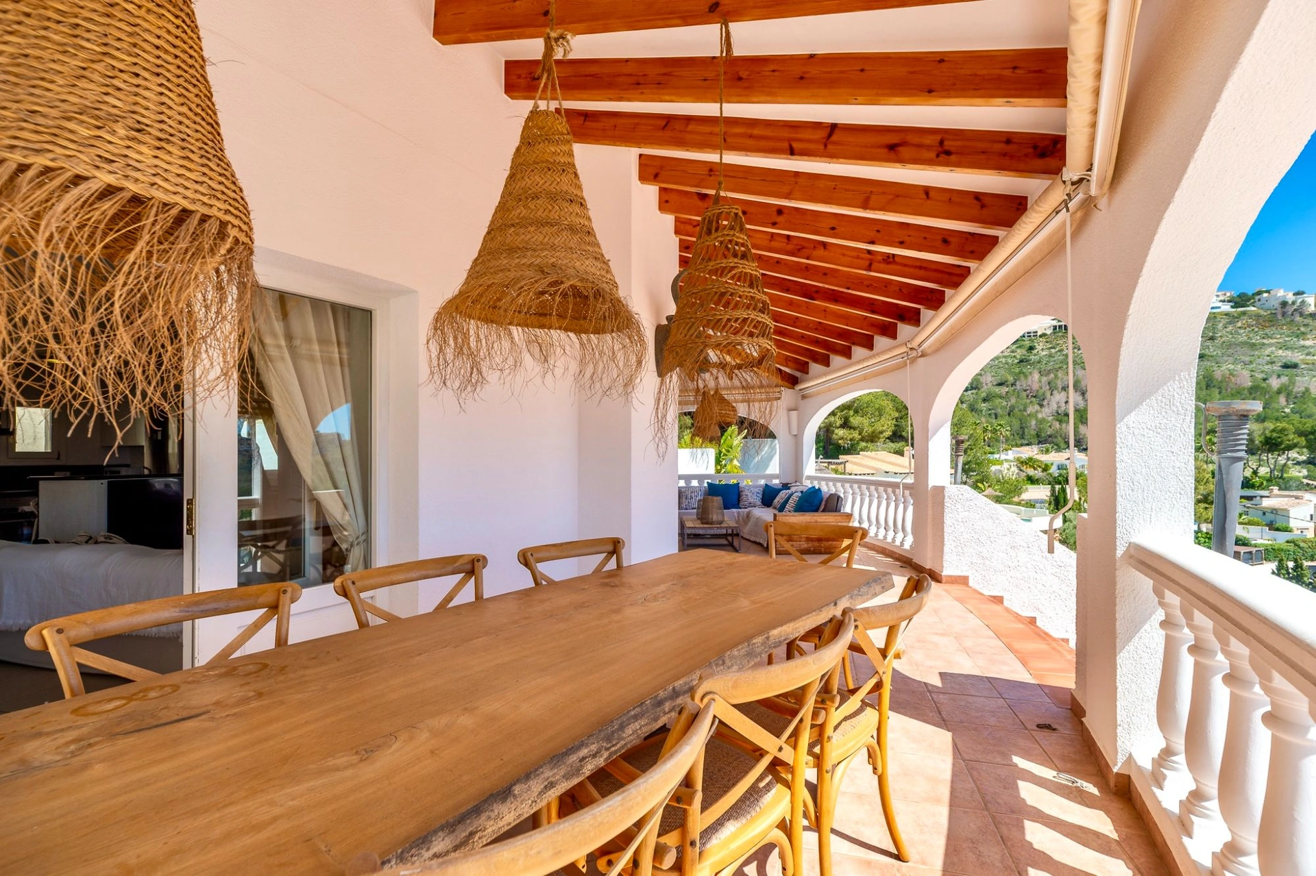 Villa con vistas al mar Mediterráneo con jacuzzi y sauna en venta en Moraira