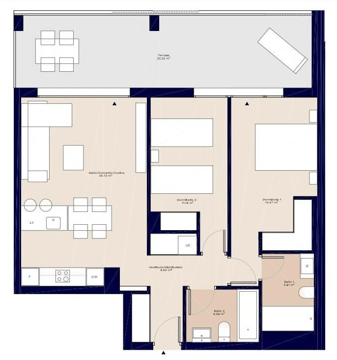 CRLN947934 - Apartamentos de 2, 3, y 4 habitaciones en Dénia cerca de la playa
