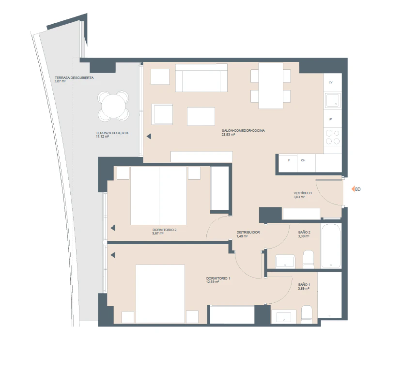 4764 - APARTAMENTO RECIEN CONSTRUIDO UBICADO EN UNA ZONA PRIVILEGIADA