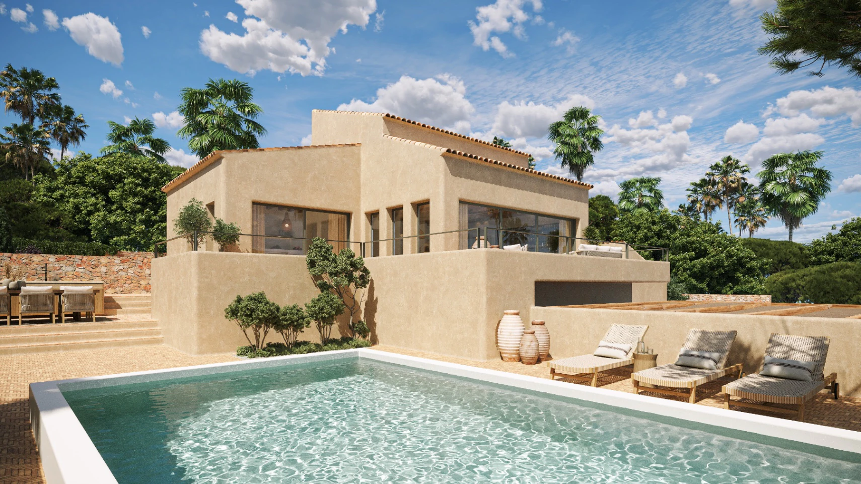 Villa Mediterránea al Estilo Ibiza con Vista al Montgó – Jávea