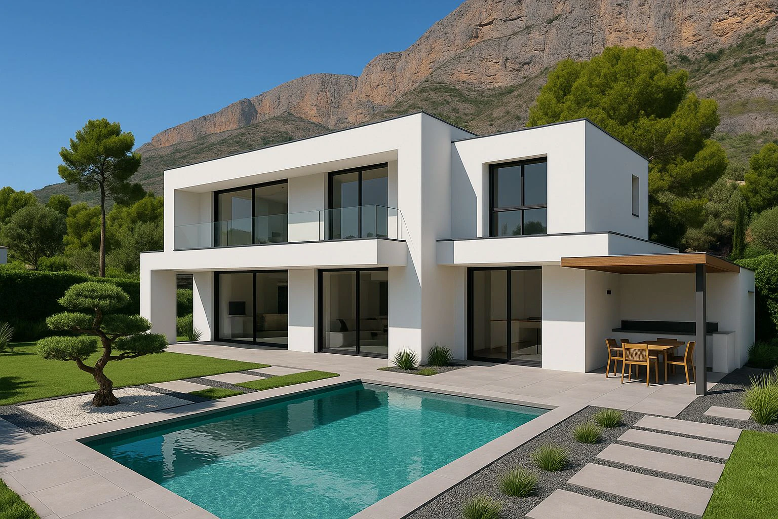 4782 - Propiedad con gran parcela, con una construcción para finalizar, en una demandada zona de Jávea