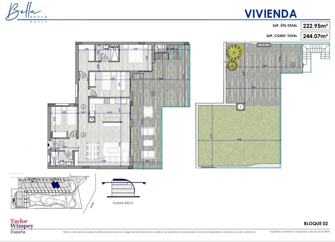4502DEN - 4502DEN Fantástico ático moderno en primera línea de playa en venta en Denia