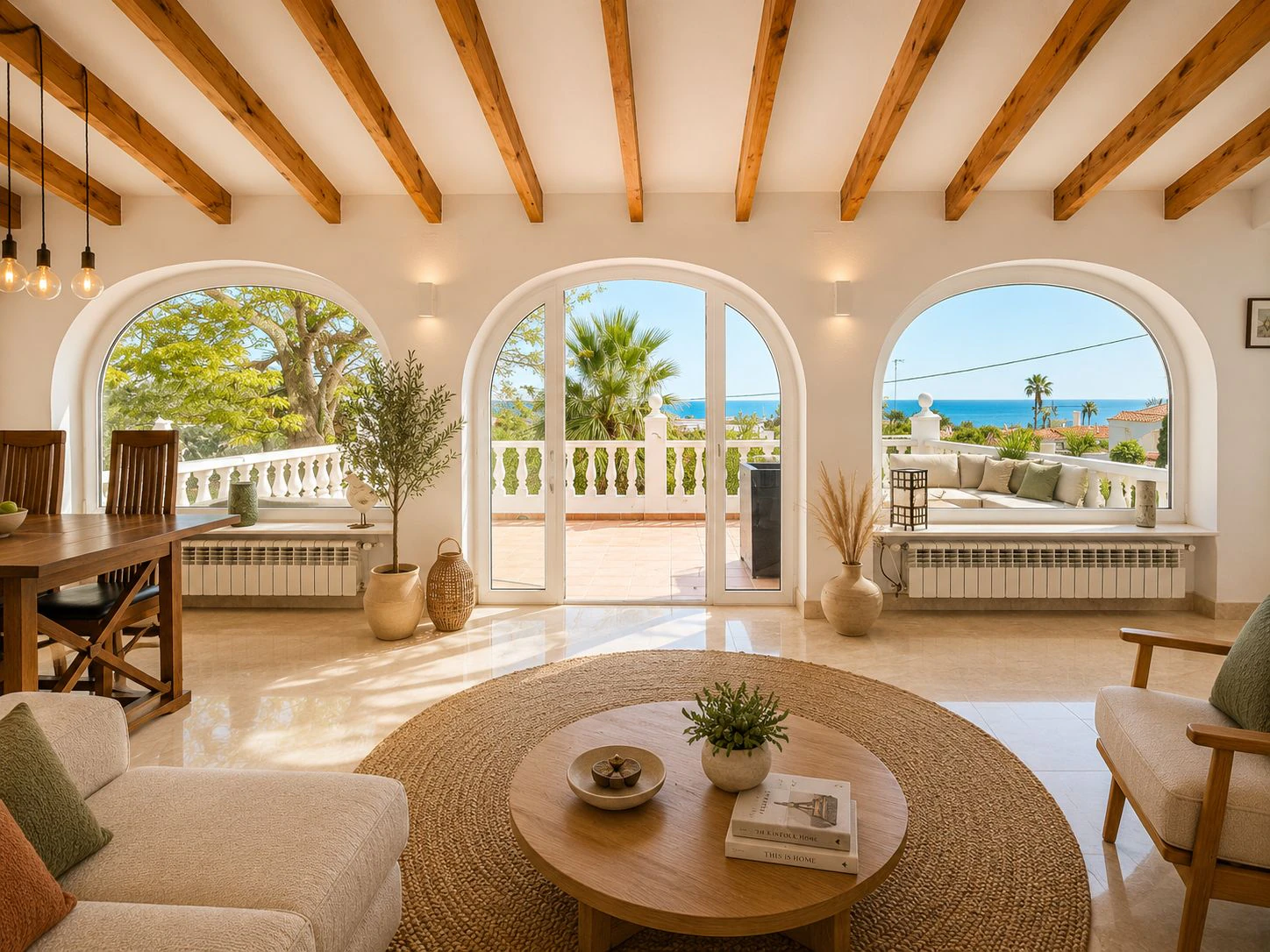 Villa con apartamento de invitados y vistas al mar en Dénia