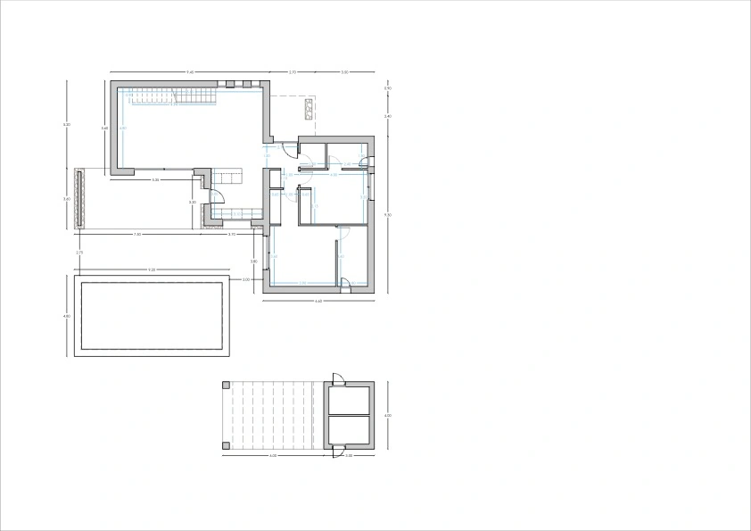 Proyecto de villa de estilo moderno y caminando al pueblo a la venta en Moraira