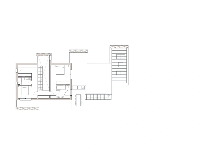 Proyecto de villa de estilo moderno-ibicenco andando al pueblo a la venta en Moraira