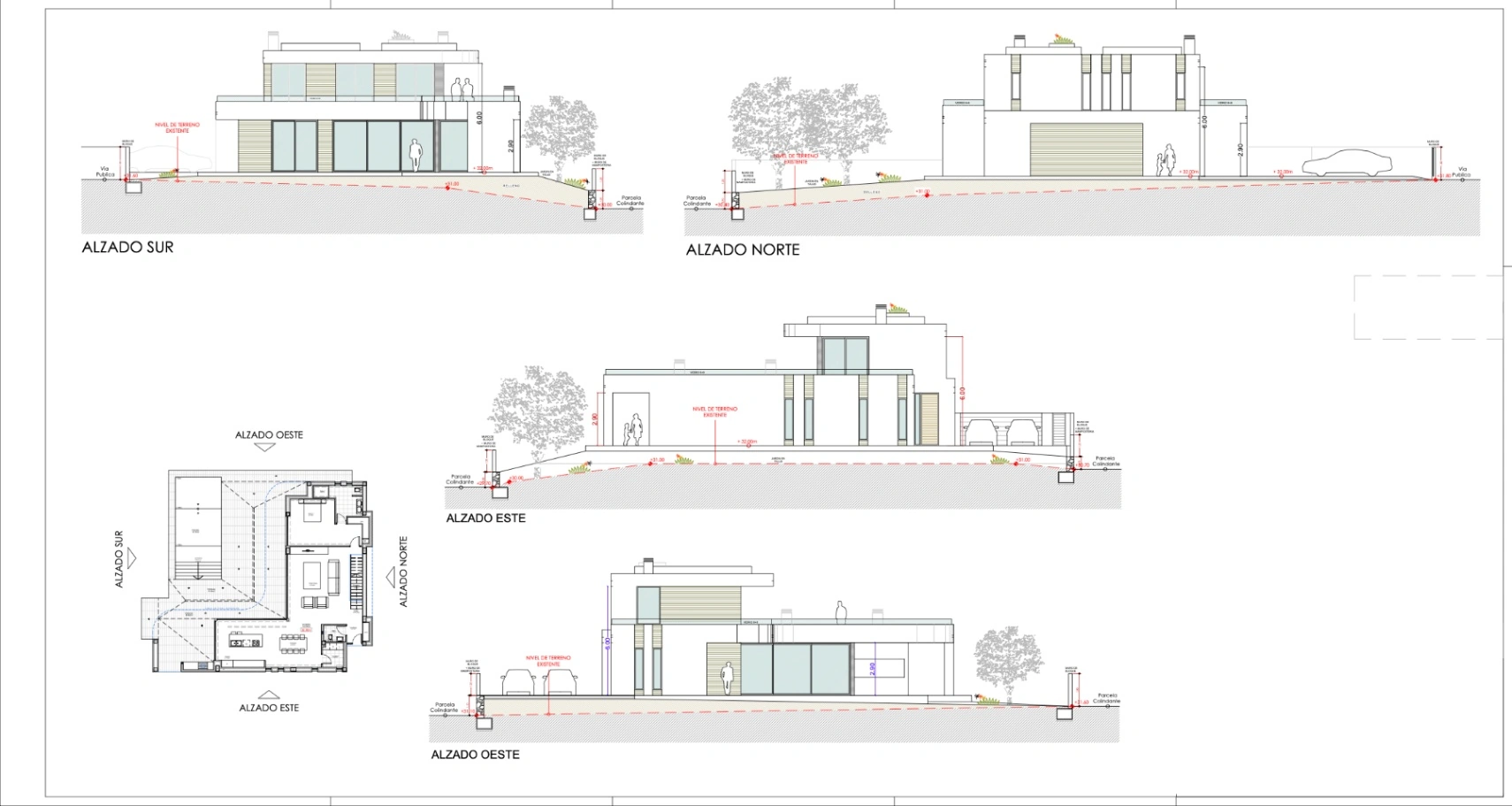 Proyecto de villa de estilo moderno a la venta en Moraira