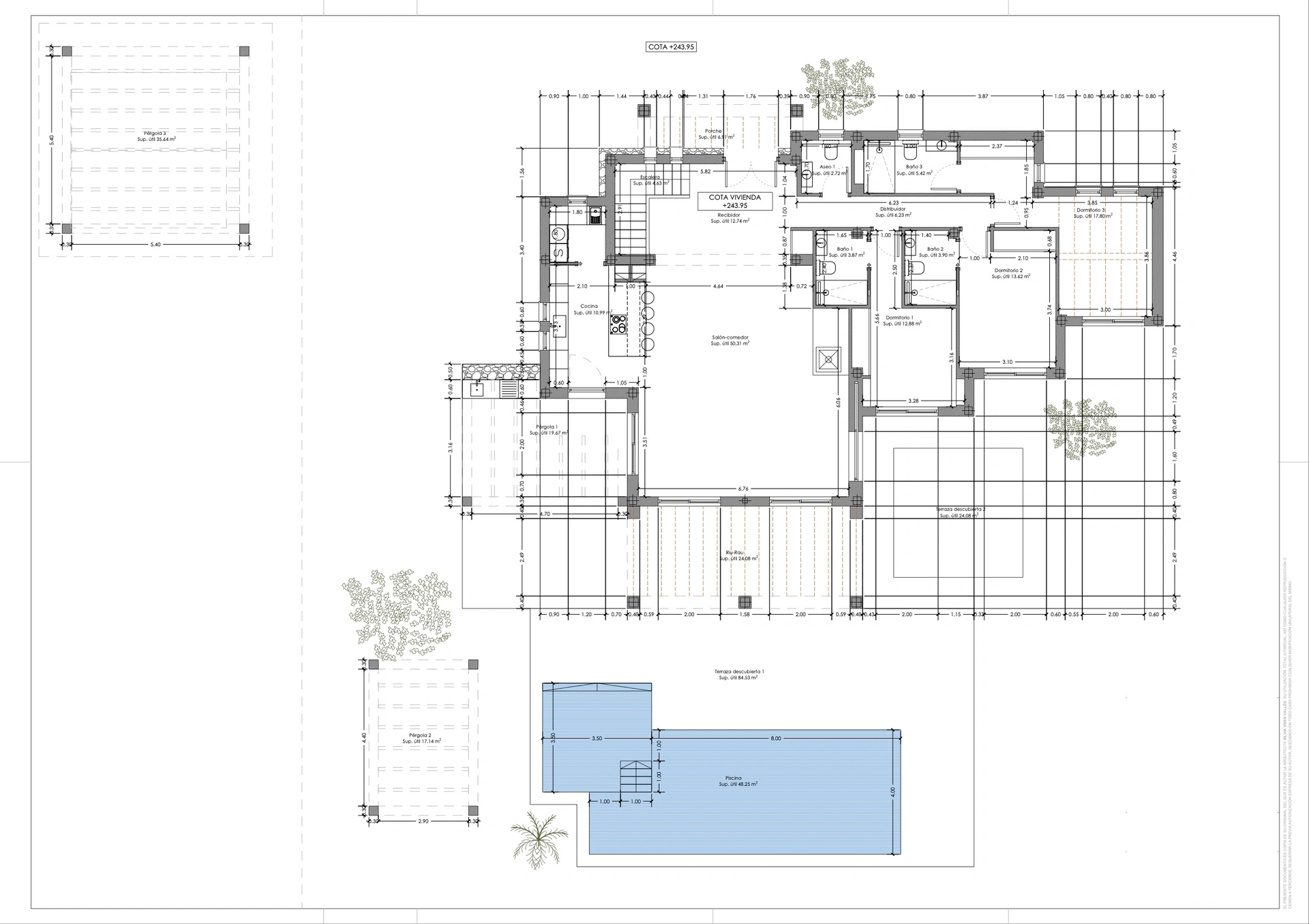 Proyecto de Villa Rústica Mediterránea de Lujo con Vistas al Mar y a las Montañas en Benimarco, Teulada