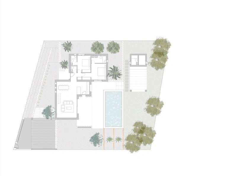 Proyecto de villa de estilo moderno y caminando al pueblo a la venta en Moraira