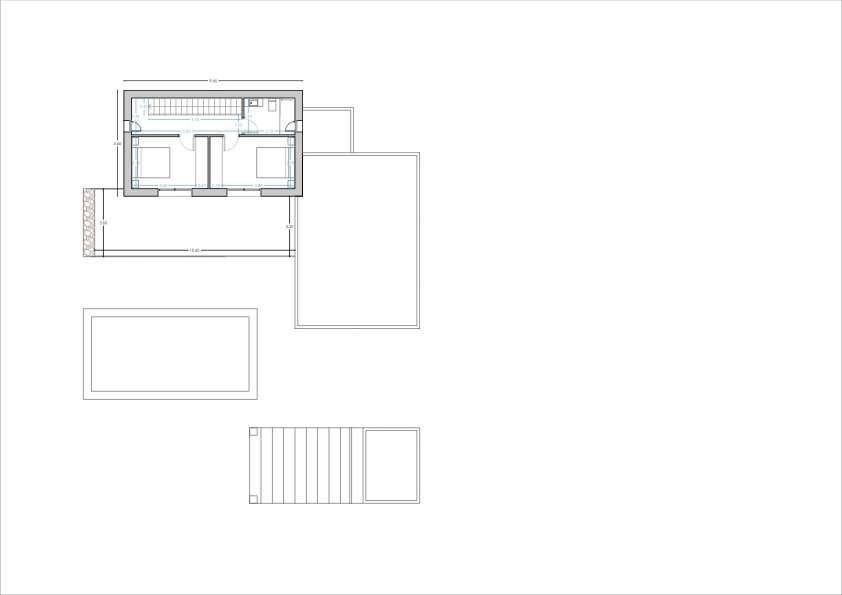 Proyecto de villa de estilo moderno y caminando al pueblo a la venta en Moraira