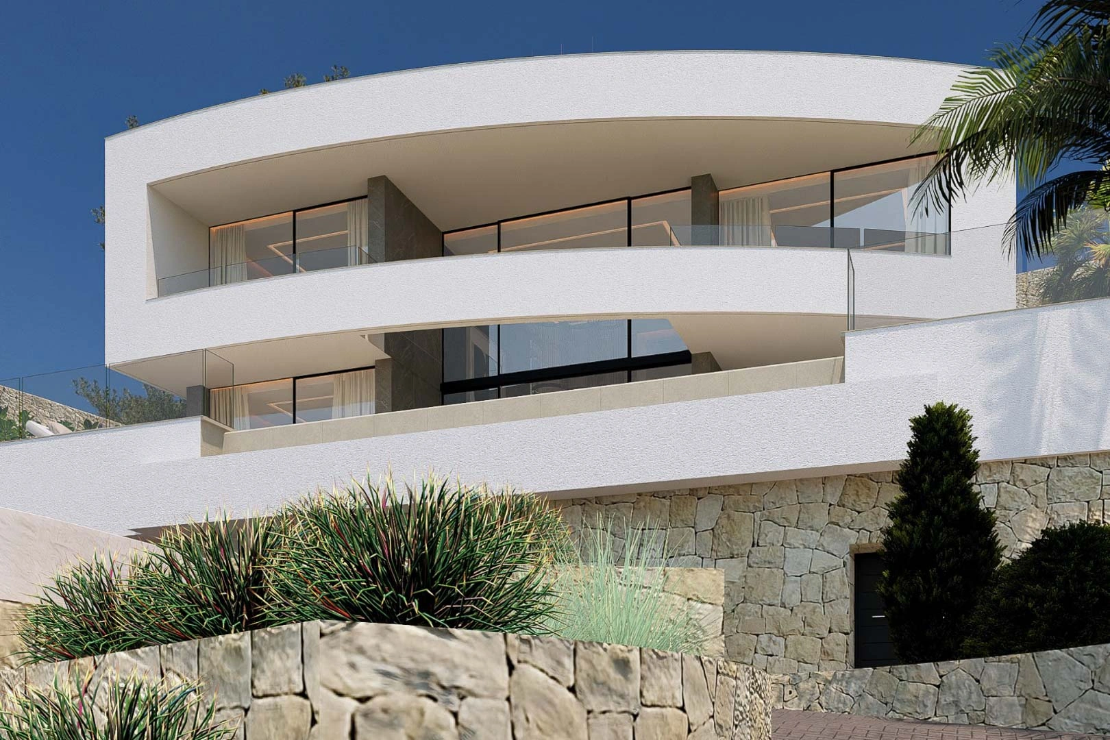 Projet de villa moderne avec vue panoramique à vendre à Calpe.