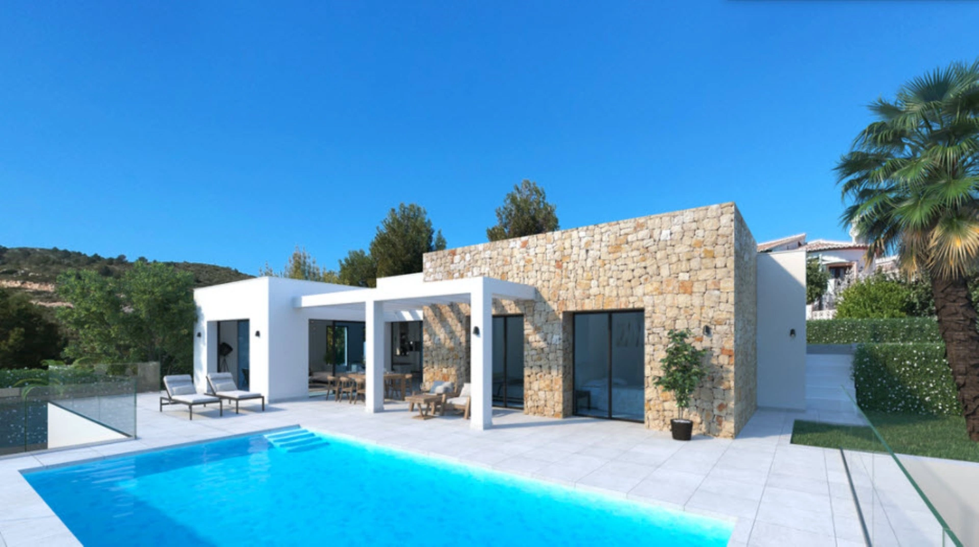 Moderno chalet de obra nueva en venta en Pedreguer