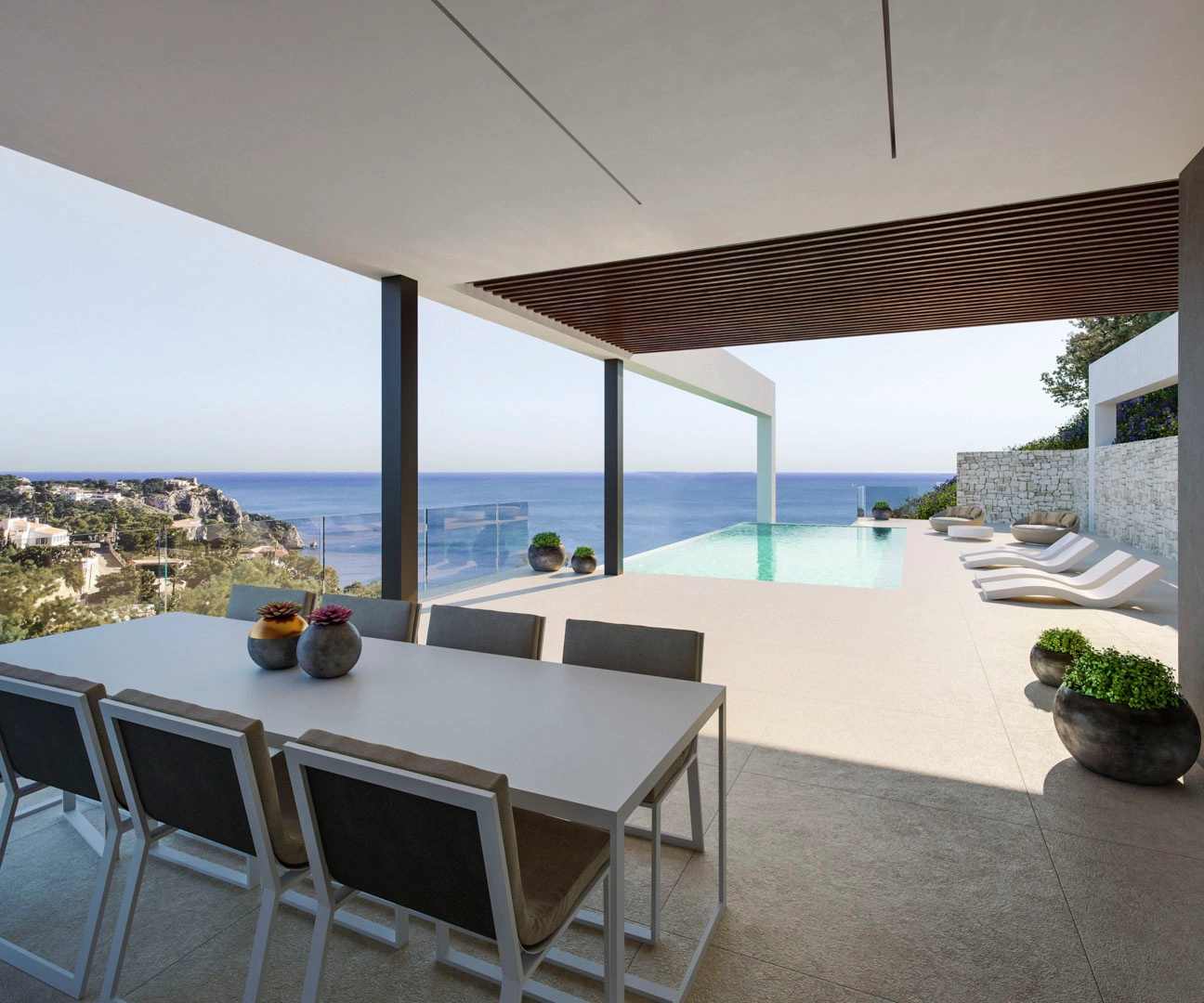 Villa moderne avec vue sur la mer en construction à vendre à Jávea