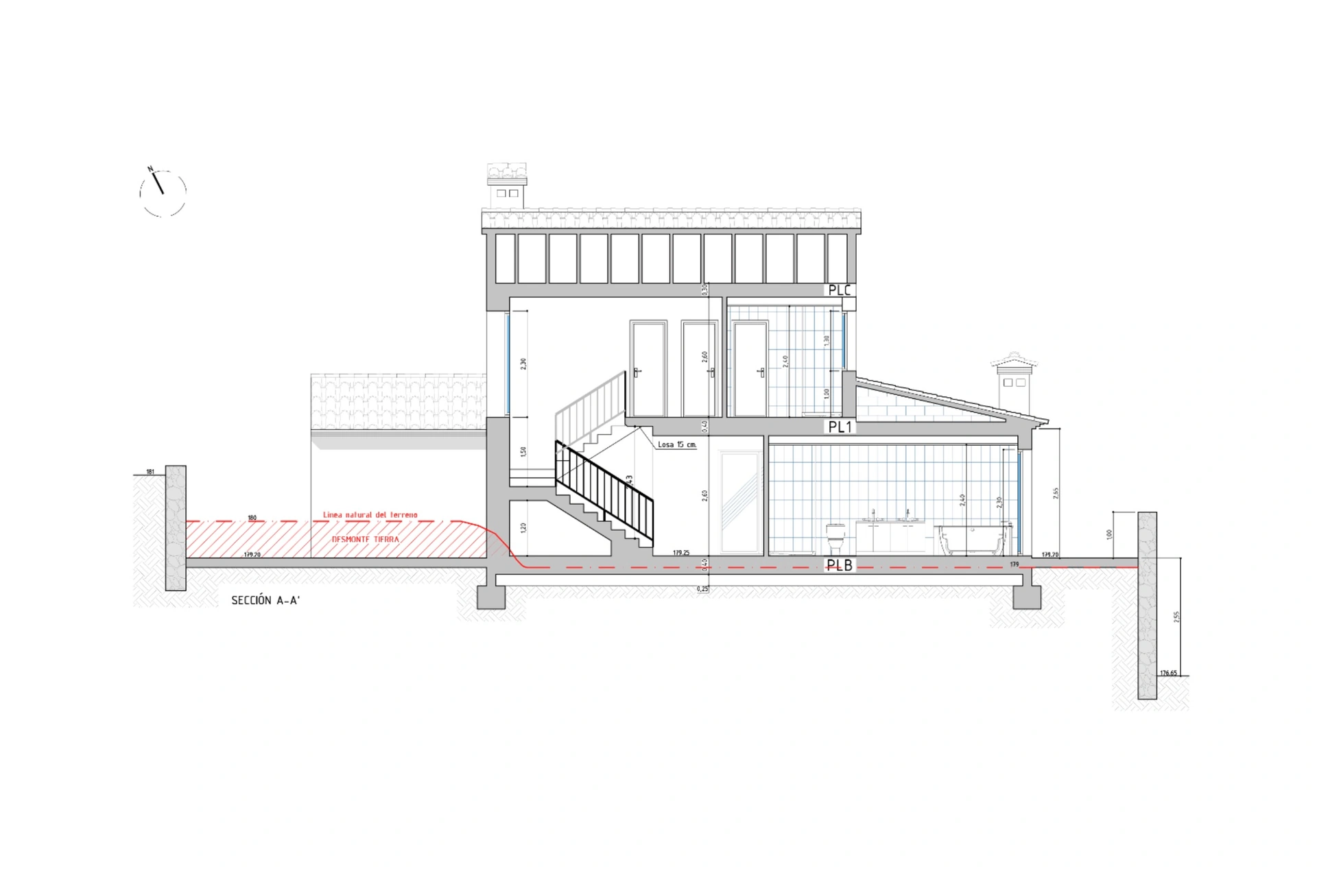 Traditional villa project with building permit for sale on a large plot in Benissa.