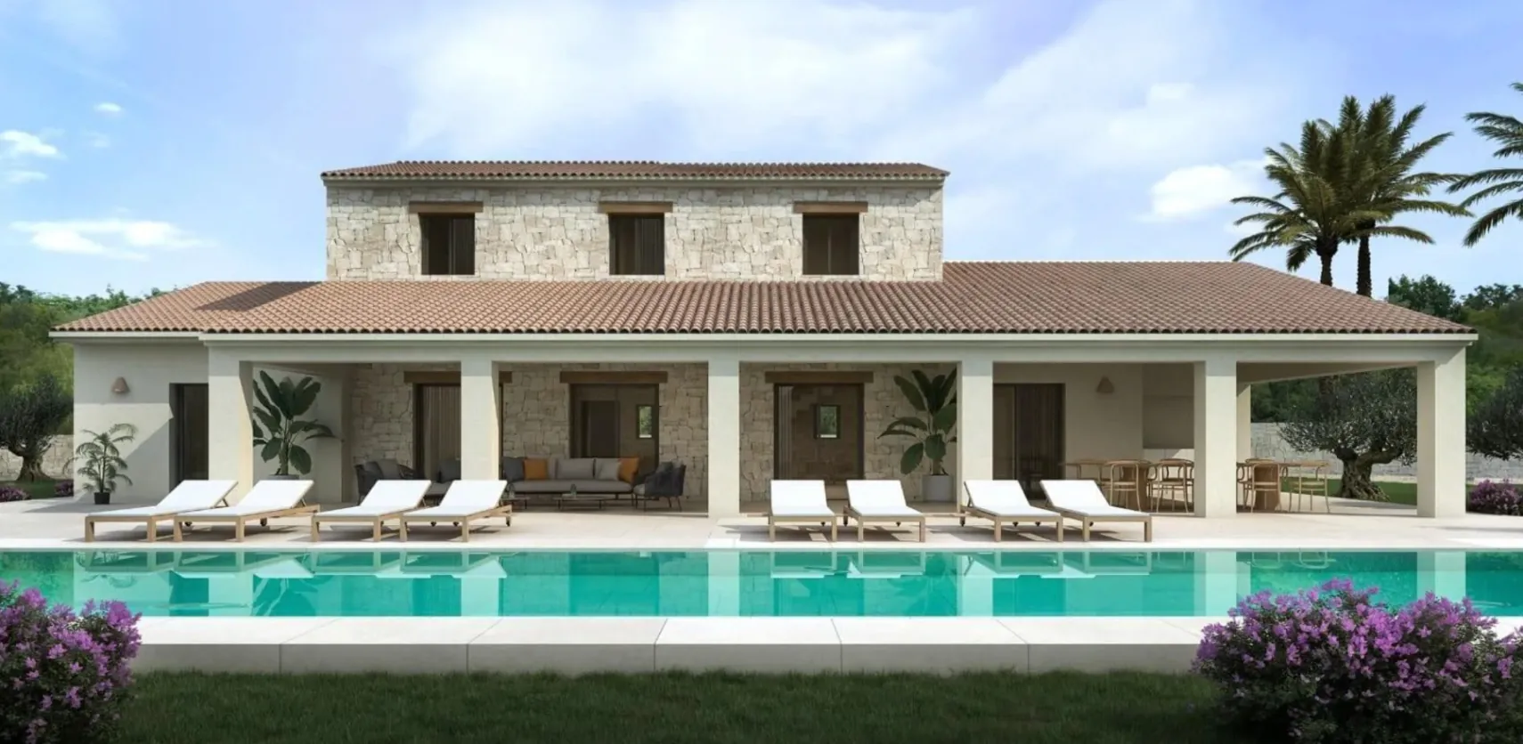 Villa mediterránea con piscina y amplios espacios en Moraira