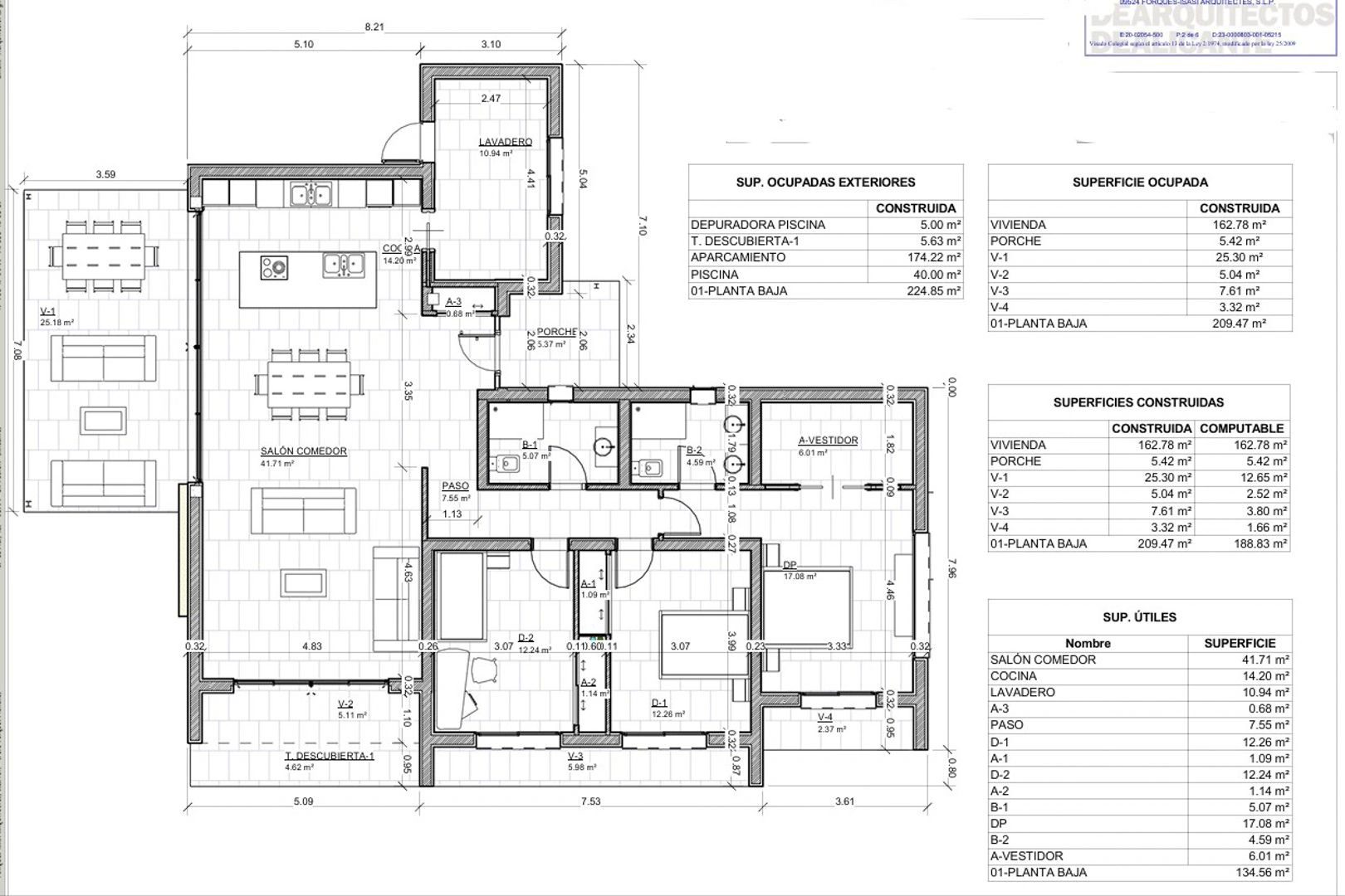 Villa moderna en gran parcela en venta en Beniarbeig
