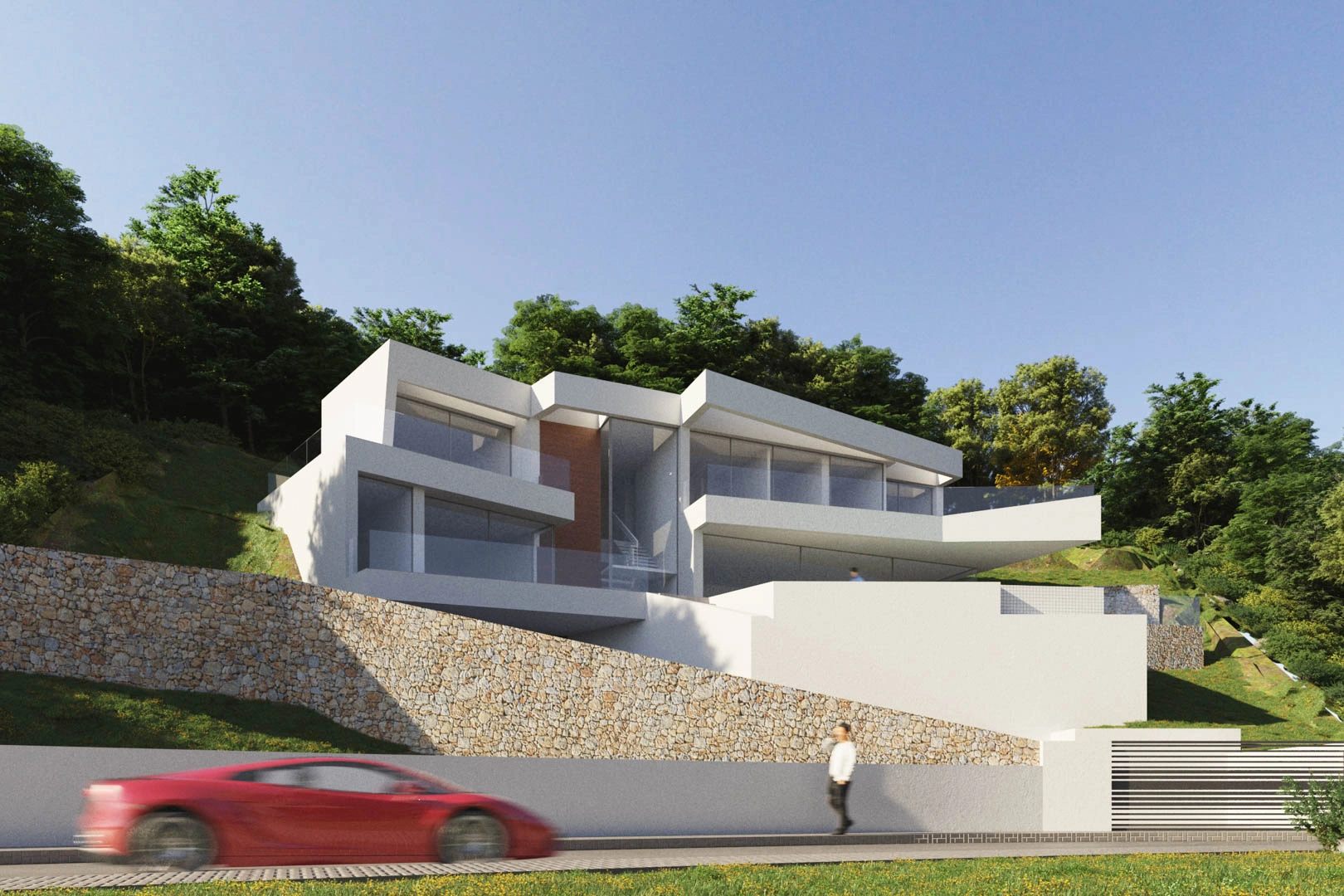 Villa moderne en construction avec vue panoramique sur la mer à vendre à Altea.