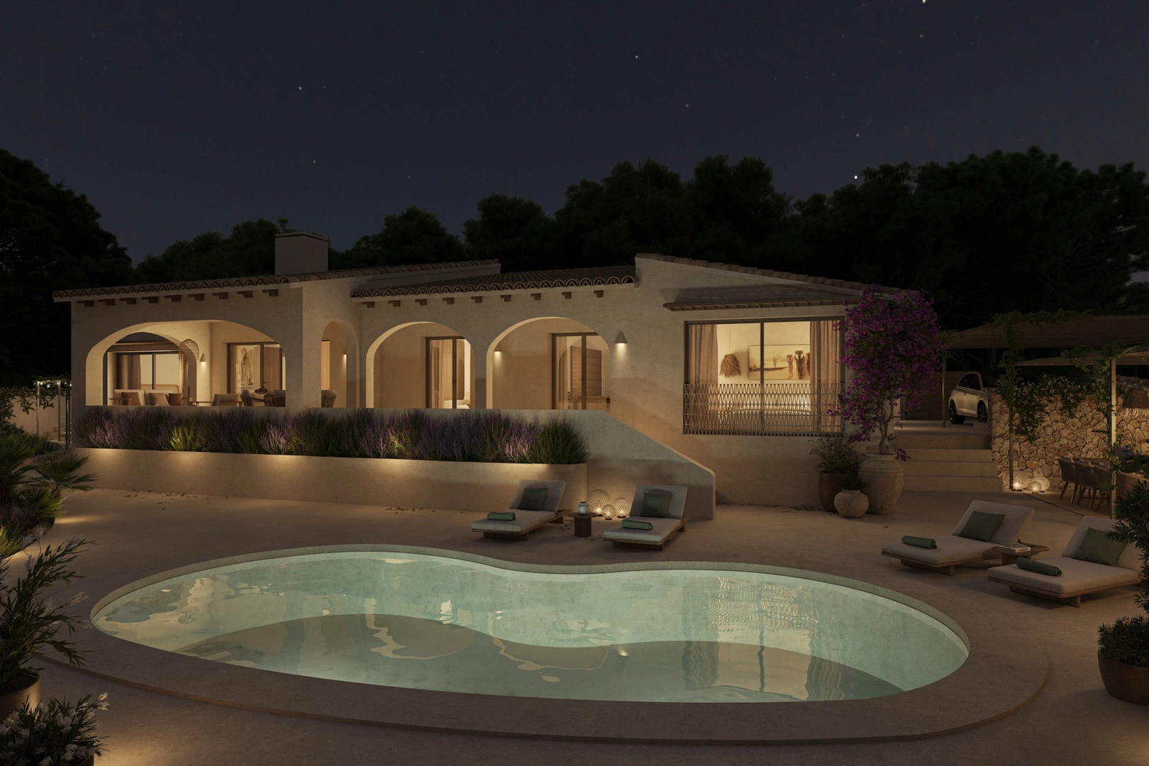 Progetto Esclusivo di Villa Mediterranea con Vista Mare