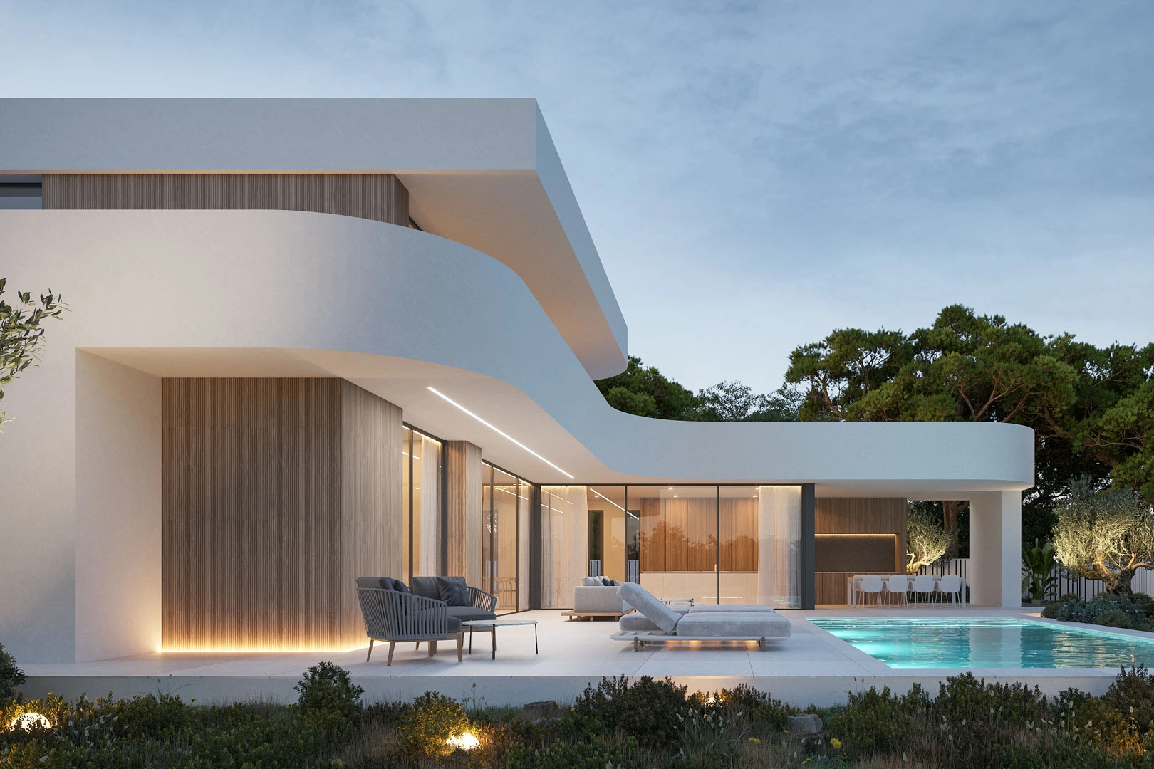 Proyecto de villa moderna con licencia garantizada a la venta en Moraira