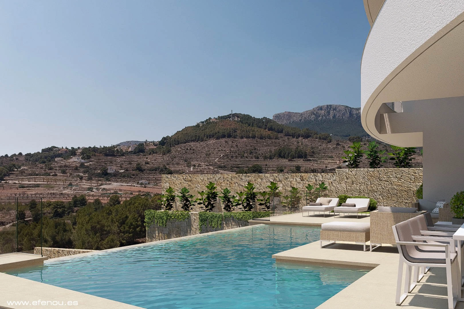 Projet de villa moderne avec vue panoramique à vendre à Calpe.