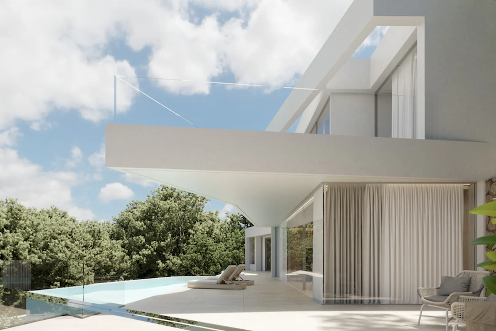 Villa moderne en construction avec vue panoramique sur la mer à vendre à Altea.