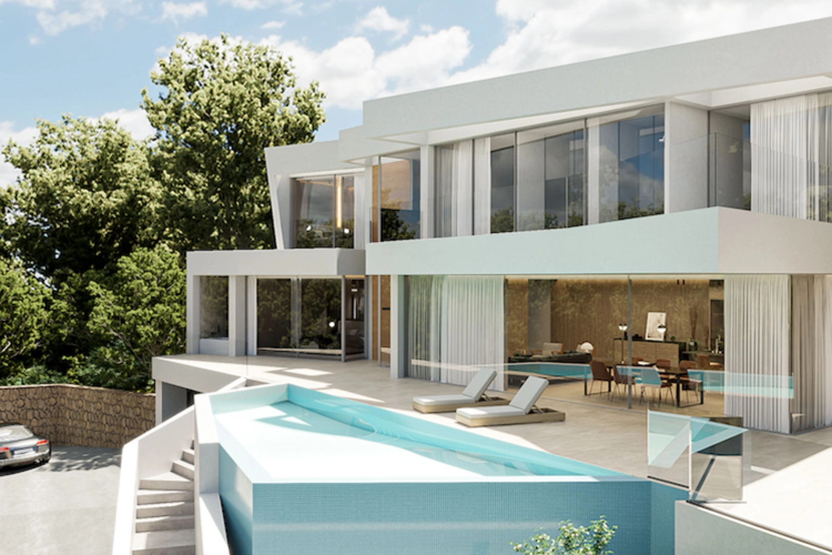 Villa moderne en construction avec vue panoramique sur la mer à vendre à Altea.