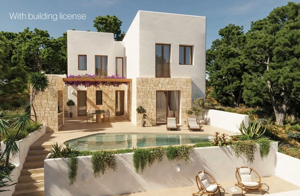 AR56424 - Encantadora villa ibicenca con amplias terrazas y piscina cerca de la playa