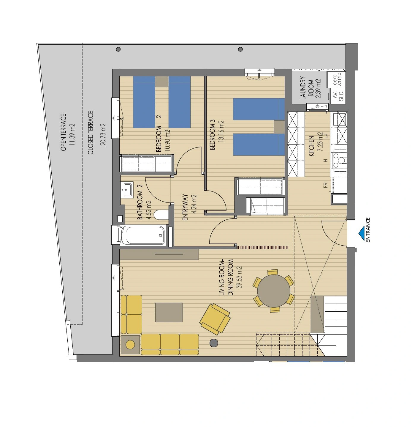 Duplex élégant neuf dans un emplacement exclusif.