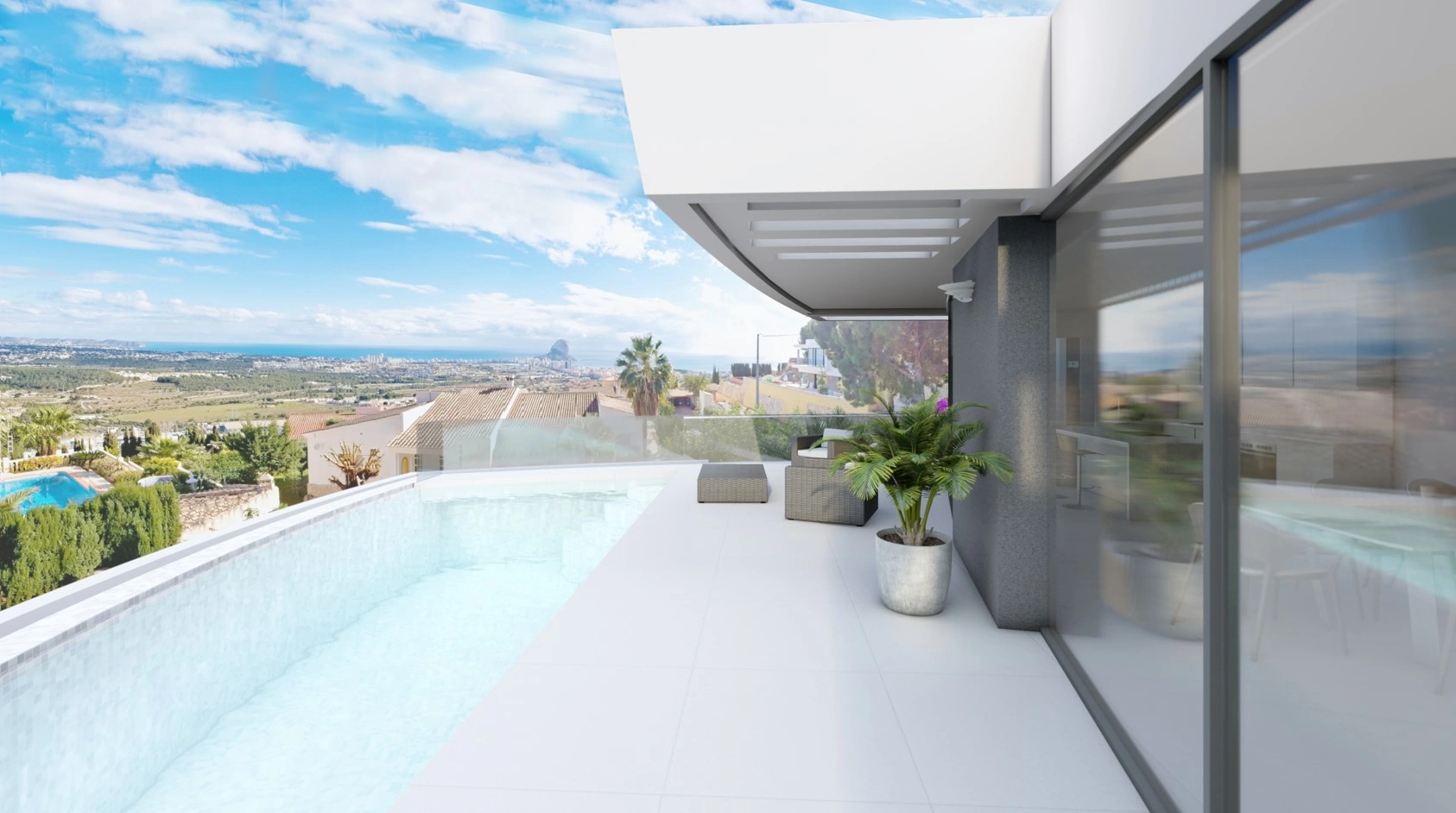 Spectaculaire villa met zeezicht te koop in Calpe