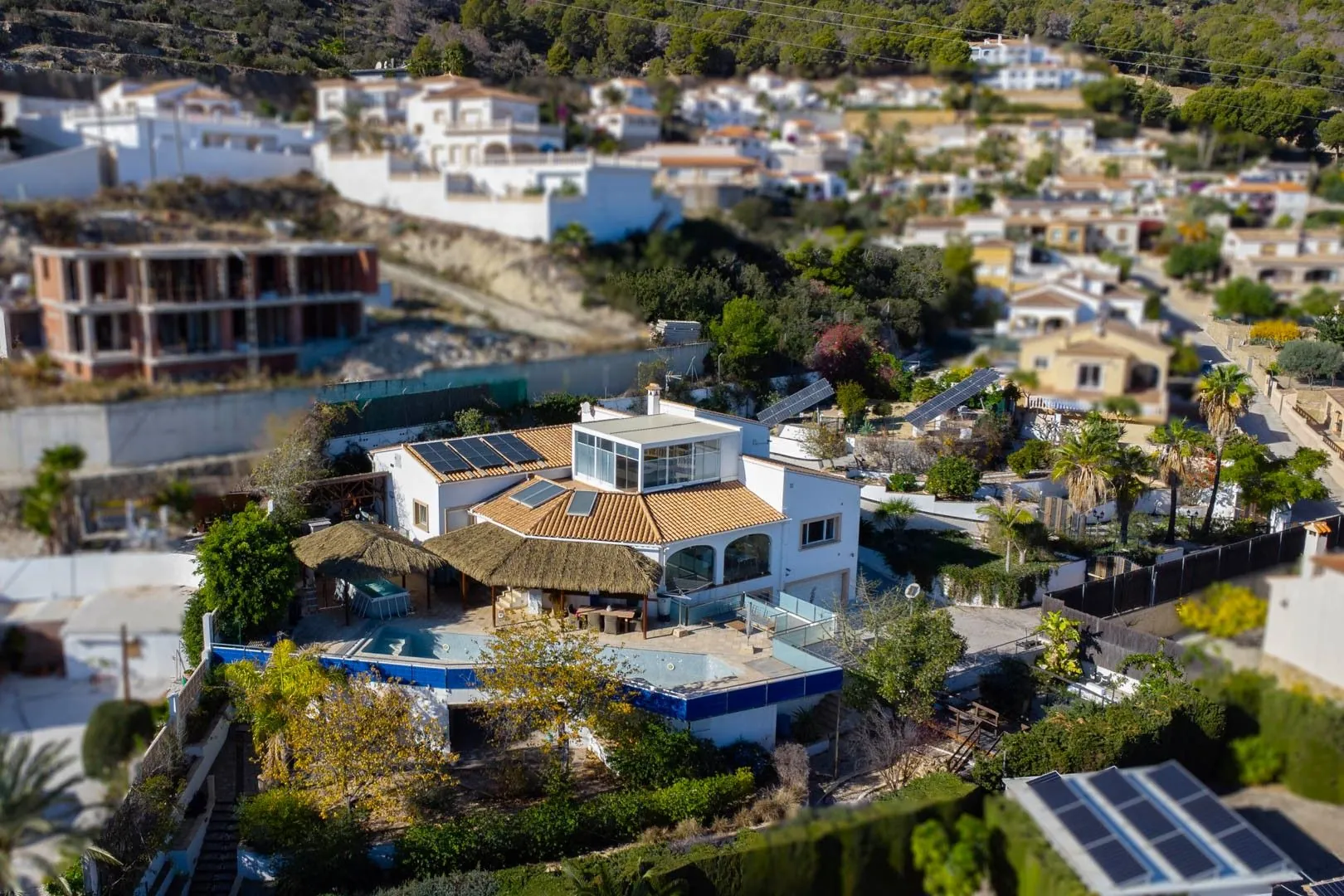 Villa con vistas panoramicas al mar en venta en Calpe