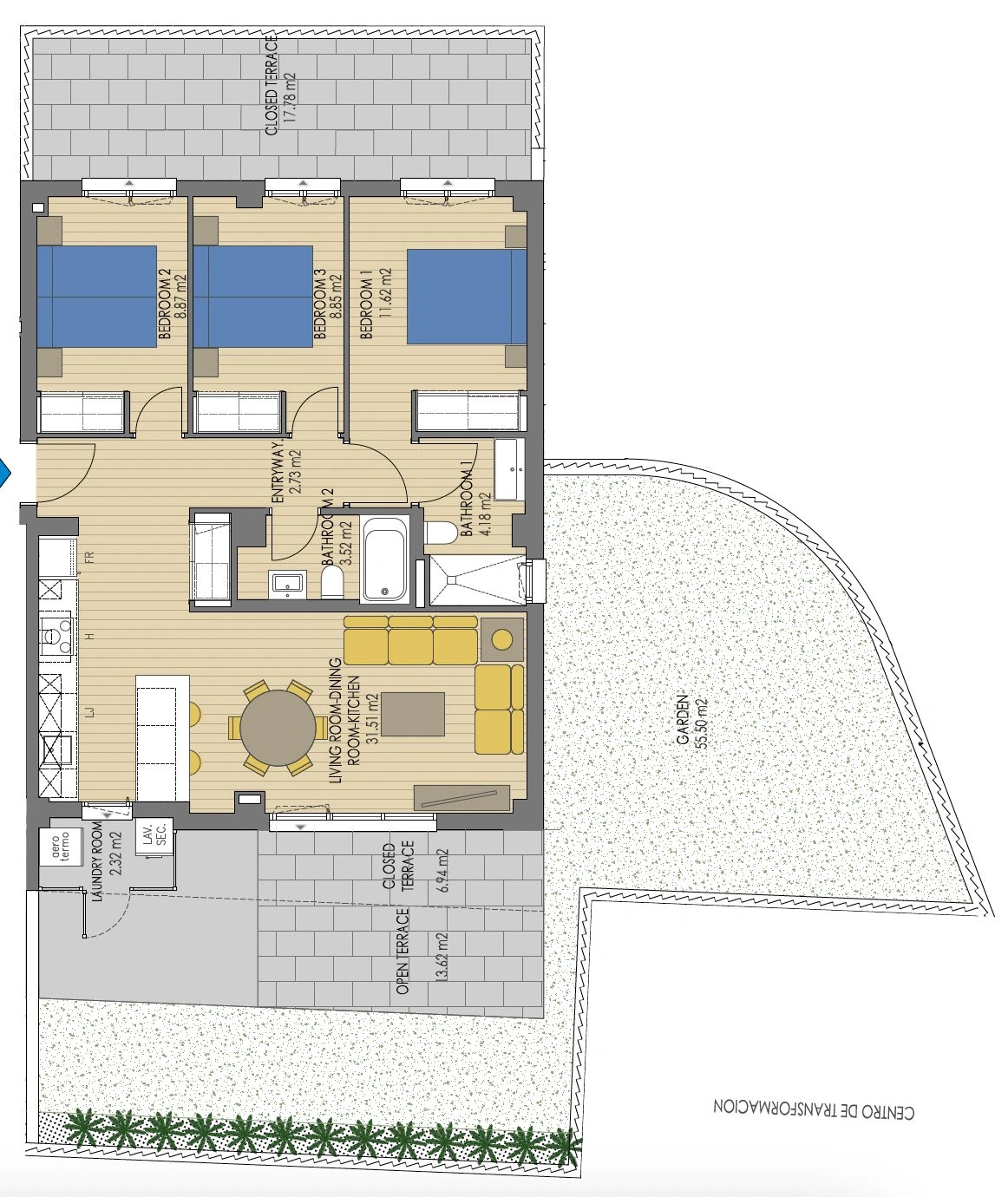 Appartement neuf au rez-de-chaussée, dans un emplacement exclusif.