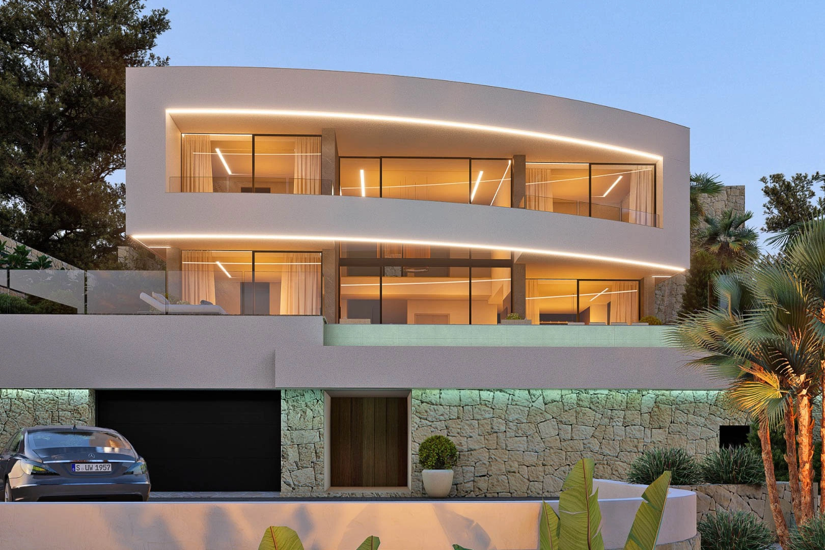 Projet de villa moderne avec vue panoramique à vendre à Calpe.