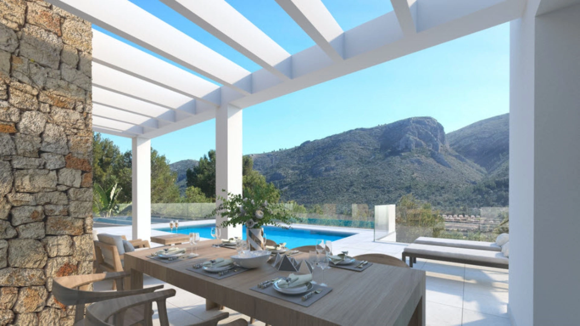 Moderno chalet de obra nueva en venta en Pedreguer