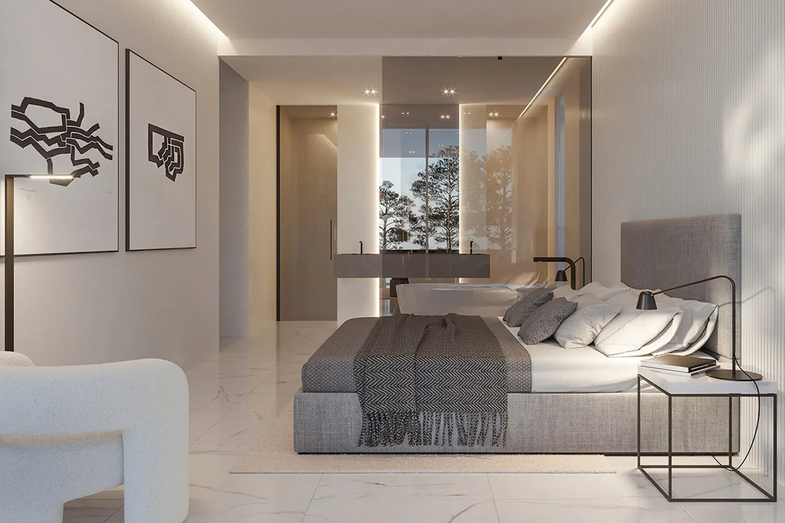 Exclusiva Villa de diseño en construccion con vistas al mar en venta en Moraira