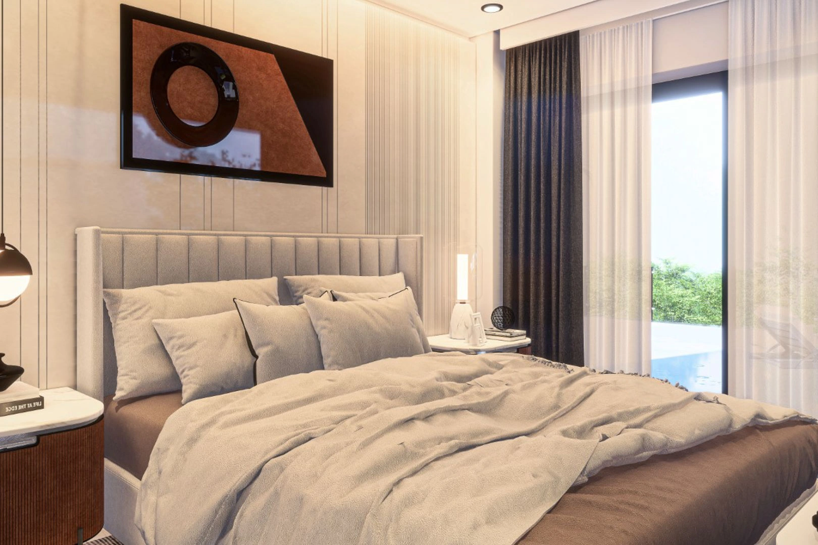 Complejo de villas independientes en construcción con piscina privada y vistas parciales al mar a la venta en pedreguer.