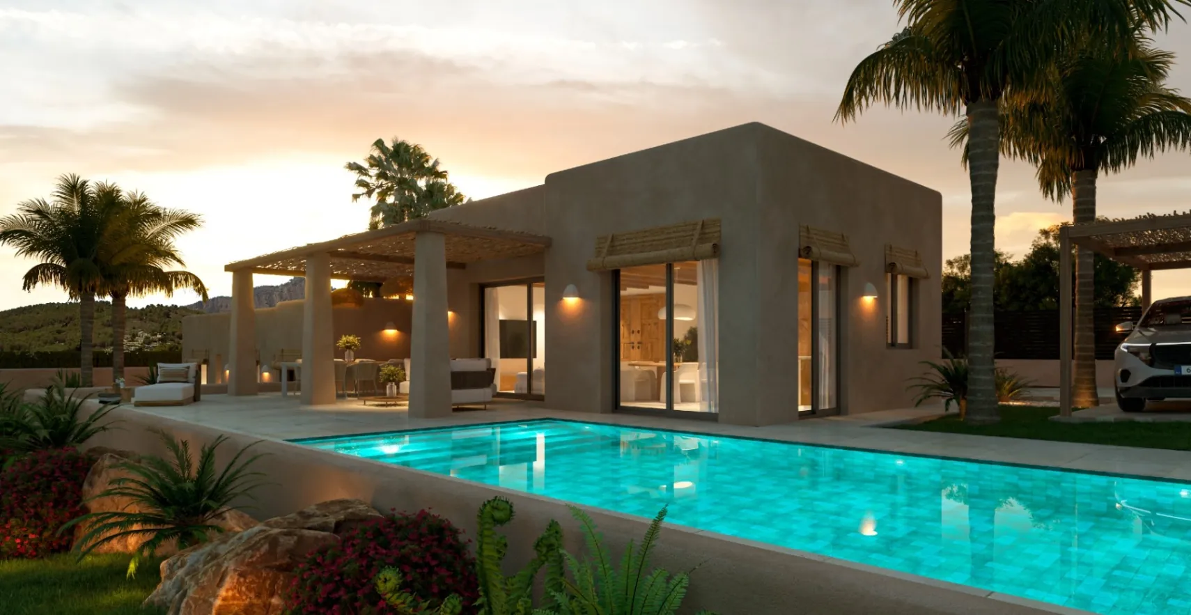 Villa de estilo ibicenco en venta en Lomas del Rey