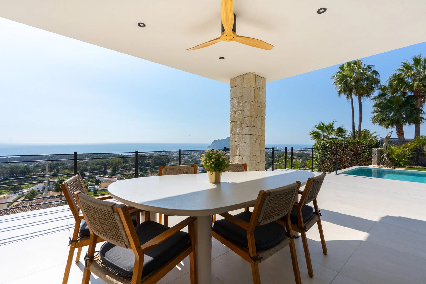 Impresionante villa mediterránea de lujo con vistas al mar en venta en Benissa