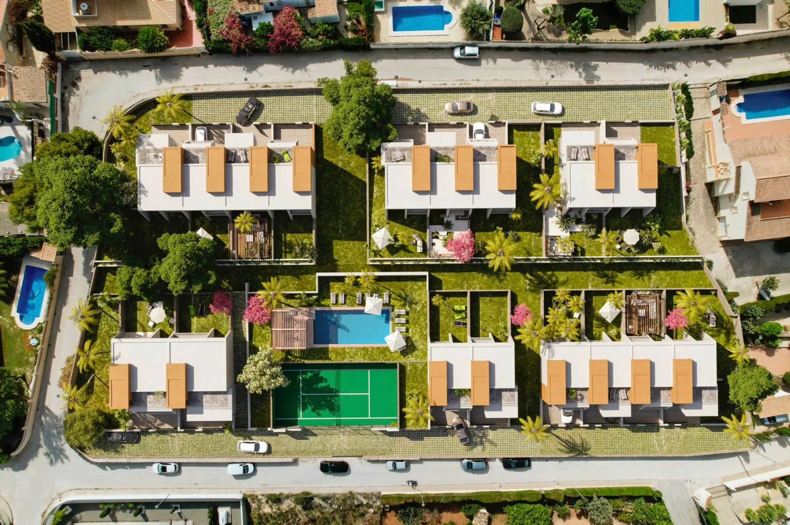 Moderne nieuwbouw geschakelde chalet te koop in Calpe