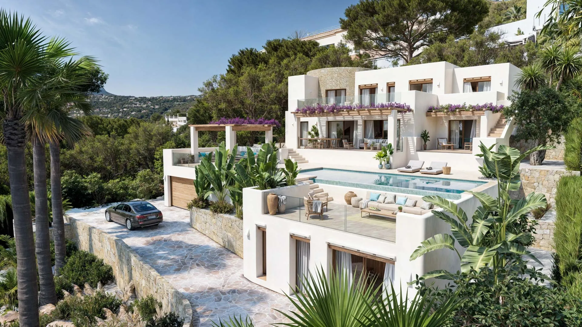 Progetto di villa moderna con vista sul mare in vendita a Moraira