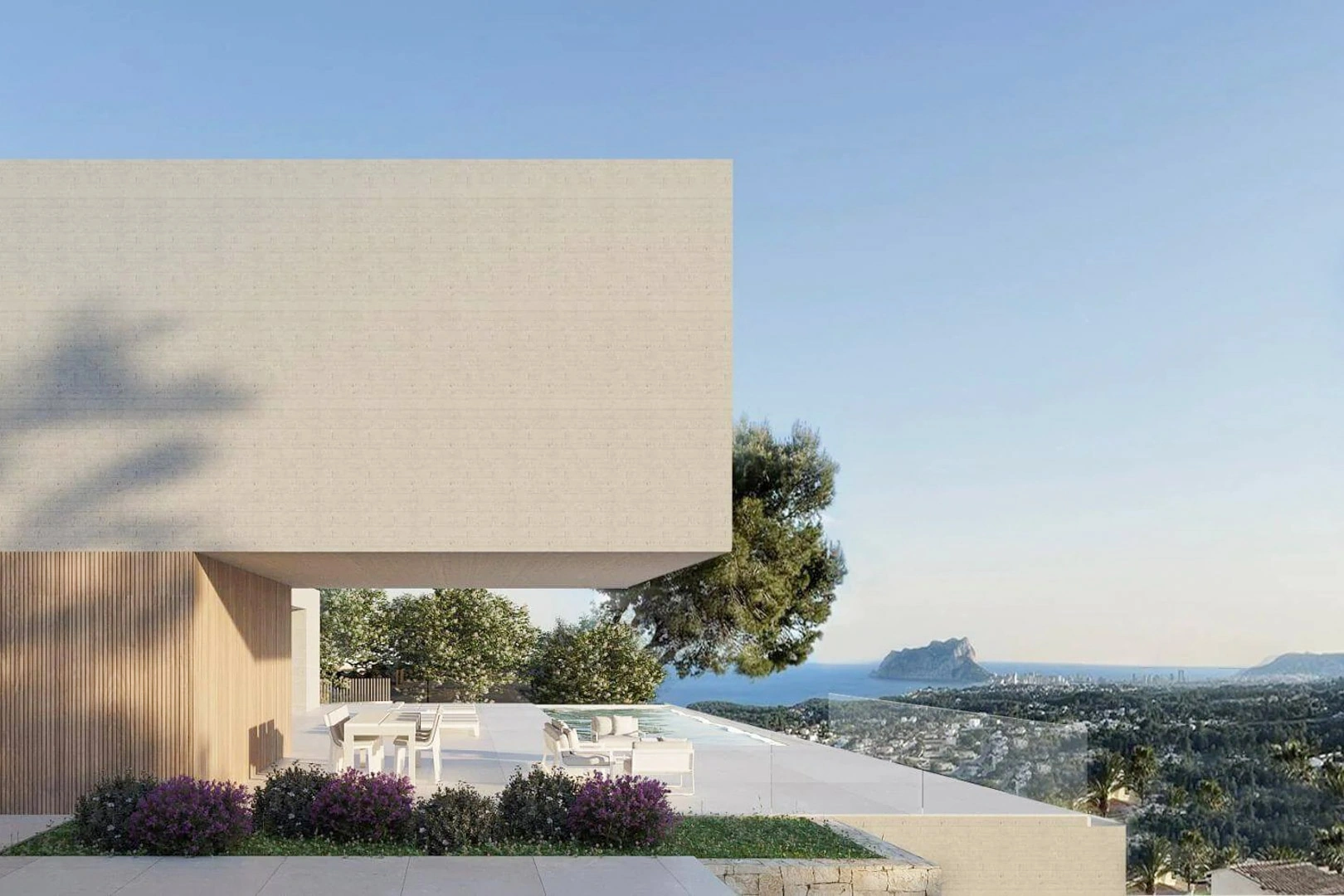 Exklusives Anwesen im Bau, mit herrlichem Blick auf das Meer und den Peñón de Ifach.
