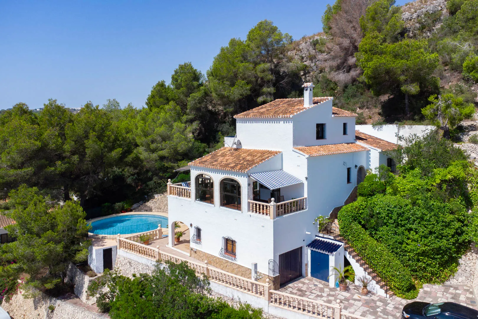 Villa traditionnelle avec vue sur la mer et totale intimité à Jávea
