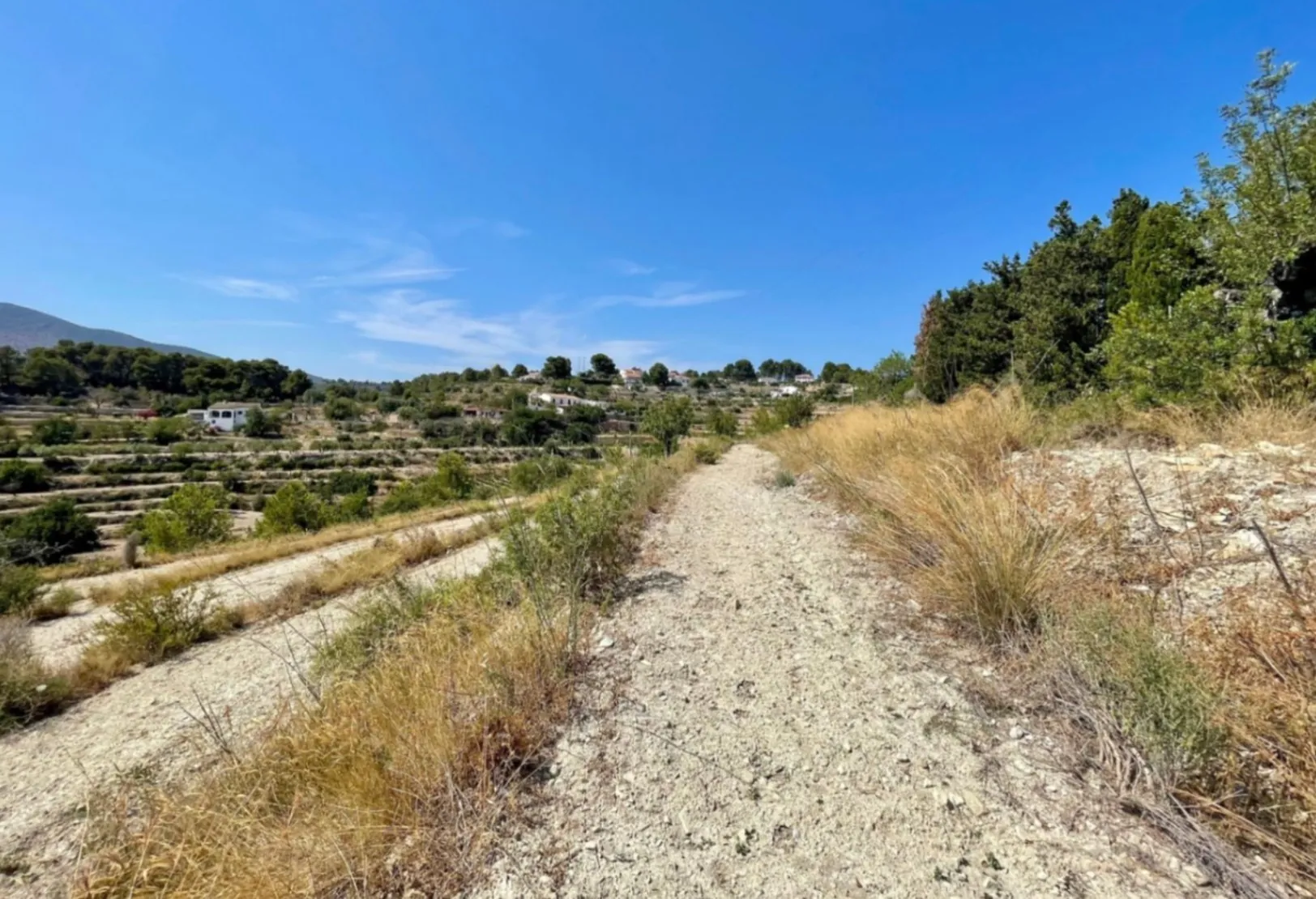 Traditional villa project with building permit for sale on a large plot in Benissa.