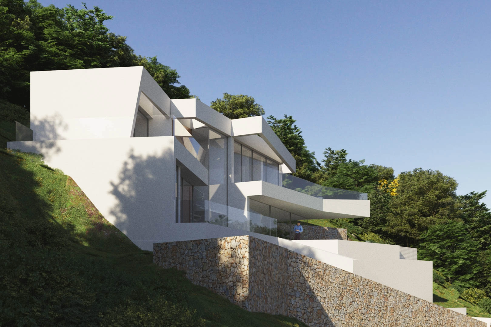 Villa moderne en construction avec vue panoramique sur la mer à vendre à Altea.
